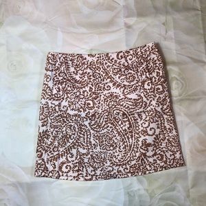 J Crew Stretch paisley skirt